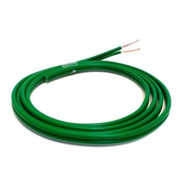 Imagem de 10 Metros Fio Alto Falante Verde 2x0,75mm Emborrachado Som Automotivo 
