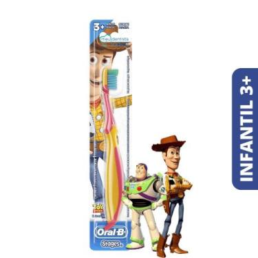 Imagem de Escova Dental Infantil  Oral-B  Stages 3+ Toy Story - OralB, Amarelo