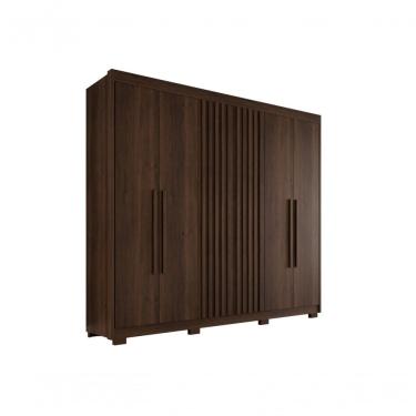 Imagem de Guarda Roupa Casal Ripado Com 6 Portas E 6 Gavetas Granada - Salleto Savana