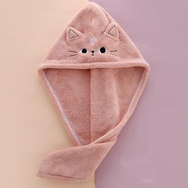 Imagem de Turbantes de cabelo para secagem úmida toalhas de cabelo para mulher encaracolada toalha de cabeça anti-frizz para secar rapidamente