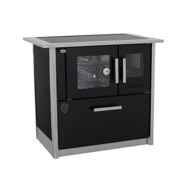 Imagem de Fogão A Lenha Eclipse Esquerdo Preto Chapa Vitroceramica N2