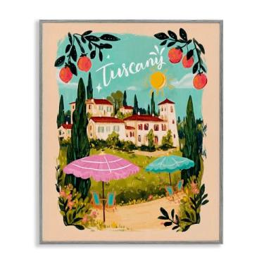 Imagem de Stupell Industries Arte giclée emoldurada preta da Toscana com bordas de frutas, design por Yen, 20 x 16