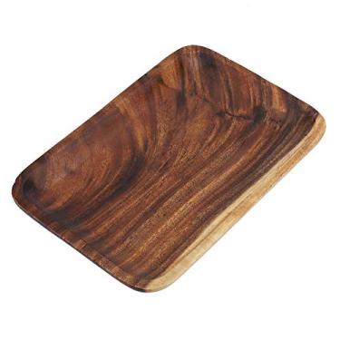 Imagem de Bandeja de Sushi de Madeira Premium, Artesanato Ecológico e Requintado, Prato de Servir Multiuso Com Grãos de Madeira para Casa, Loja de café, Padaria, Hotel, Restaurante de