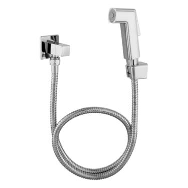 Imagem de Ducha Higiênica Luxo Quadrada Registro Metal 1/4 De Volta