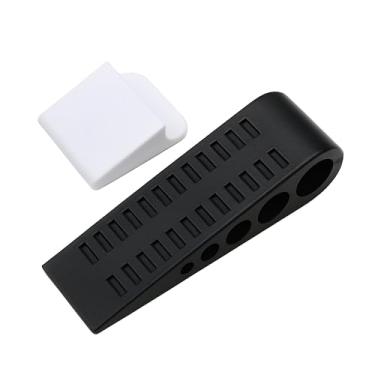 Imagem de New General Batentes de porta - cunha com suporte de armazenamento - preto - pacote com 3