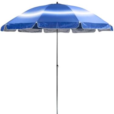 Imagem de Guarda Sol Grande Gigante 2,40m Item de Praia Piscina Respirável Verão Articulável (180cm - Azul)
