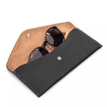 Imagem de Estojo De Óculos Luxo Em Couro Premium Bertoni Fly Preto