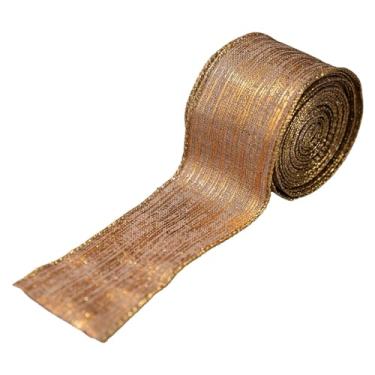 Imagem de Colaxi Fita de Natal em linho, fita para embrulho de presentes, 5 cm de largura, fitas decorativas para projetos de artesanato e decoração de festas, Style B