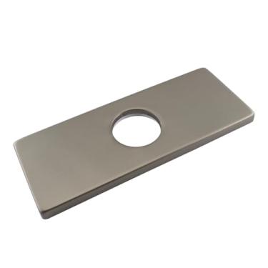 Imagem de Lamvbls Placa de cobertura de furo de pia de 16,3 polegadas, placa de proteção de furo de pia de aço inoxidável, para torneira de banheiro ou cozinha 1-3 furos (fosco)