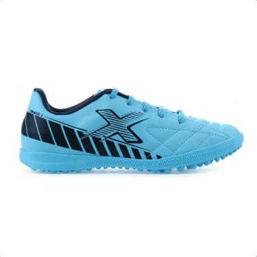 Imagem de Chuteira OXN Society Track 2 Azul Ciano - Infantil-Masculino
