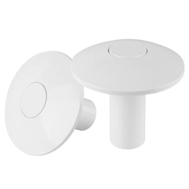 Imagem de Capas de soquete de âncora de piscina, para escadas e corrimãos de piscina no solo, conjunto de 2 unidades - branco (cabe perfeitamente nos orifícios padrão do corrimão