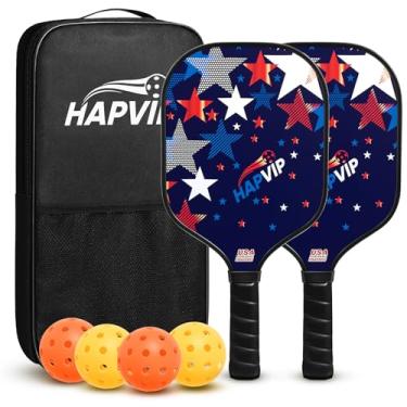 Imagem de Pickleball Paddles, USAPA Approved Fiberglass Surface Pickleball Set with Pickleball Rackets, Pickleball Paddles Set of 2 ​for Men Women Beginners