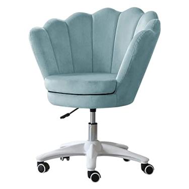 Imagem de Cadeira de escritório de veludo cadeira de escritório ergonômica giratória cadeira de mesa com apoio de braço cadeira de computador cadeira de trabalho ajustável em altura necessária