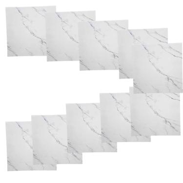 Imagem de Placa Adesiva Autocolante Marmore Falso kit 10 Uni Papel Parede Sala Cozinha Decoraçao Ambiente Obra Reforma