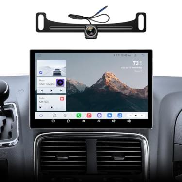 Imagem de Rádio automotivo de 11,5 polegadas para Dodge Grand Caravan Stereo 2011-2020 Chrysler Town & Country 2012-2016 com CarPlay sem fio e Android Auto, Android 13, WiFi 5G, tela sensível ao toque, FM/AM, 4