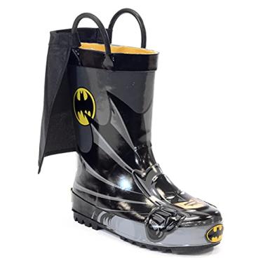 Imagem de Western Chief Kids Waterproof D.C. Comics Character Rain Boots with Easy on Handles, Batman Everlasting, 9 M US Toddler