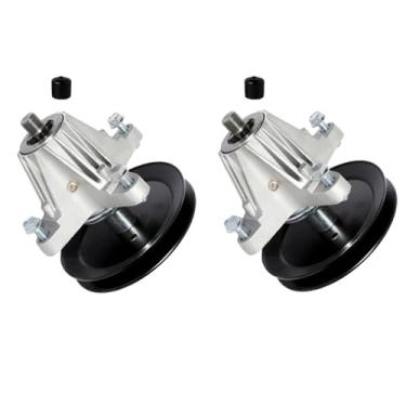 Imagem de SCBHWJ Conjunto de eixo 918-06977 para MTD LT46 LX46 117 cm Deck substitui 918-06977A 618-06977A 618-06977 285-700 por 4 BOL ts de montagem (pacote com 2) BOL ts de montagem (pacote com 2)