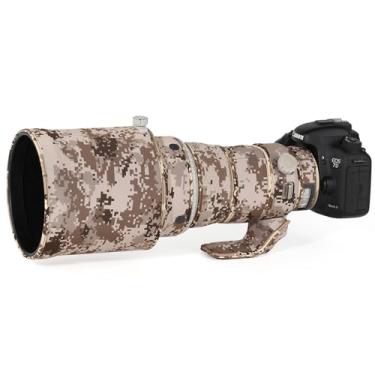 Imagem de CHASING BIRDS Revestimento impermeável de camuflagem de lente para Canon EF 400 mm F4 DO is II USM capa protetora de lente à prova de chuva versão IV (grade marrom, com extensor EF 1.4X III)
