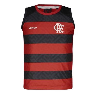 Imagem de Regata Braziline Flamengo Nós Infantil  - Preto e Vermelho 12-Masculino