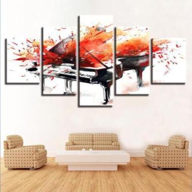 Imagem de quadros decorativo 5 peças mod Piano - autopc 3mm