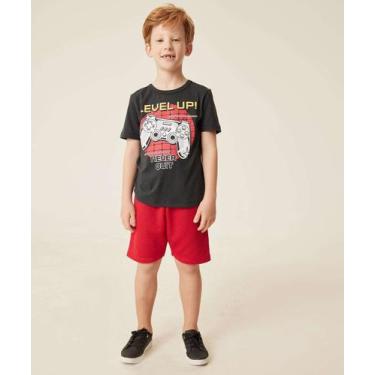 Imagem de Conjunto Infantil Gamer Manga Curta MR Tam 4 a 10-32054, 10, Preto