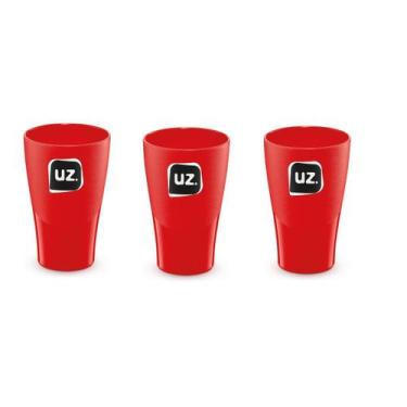 Imagem de Kit 3 Copos 300 Ml Café Água Cerveja Plástico Chopp - UZ