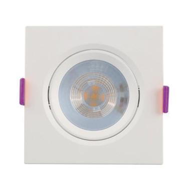 Imagem de Spot Led Embutir Quadrado 85mm 5w 6500k Demi 9734 Branco