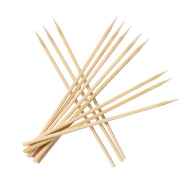 Imagem de DaTpuik Espetos de Bambu Natural de 8" para Festa de Churrasco, Frutas, Kabob, Aperitivo, Hambúrguer, Coquetel, Artesanato, Buquê, Fonte de Chocolate, Cachorro-Quente de Milho, Diâmetro = 4 Mm. Mais O