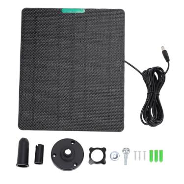 Imagem de RiToEasysports Painel Solar, Carregador Solar 10W ETFE Painéis de Energia Solar para Câmeras de Segurança Com Montagem Ajustável IP66 à Prova de água Cabo de 7,2 Pés (BLACK)