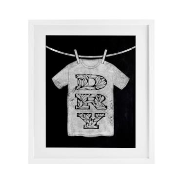 Imagem de Stupell Industries Impressão emoldurada branca com letras ornamentadas a seco sob vidro, design de Marcus Prime, 40 x 33