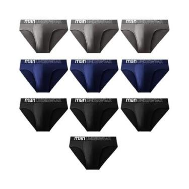 Imagem de Shorts Boxer Confortáveis Para Homens, 10 Peças De Roupa Íntima, Cueca