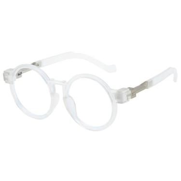 Imagem de Óculos de Sol Redondos Estilo Punk Feminino UV400 Masculino com Lentes Gradientes Transparentes para Esportes ao Ar Livre, Corrida e Ciclismo.