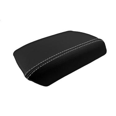 Imagem de Autoguru Substituição para tampa de console de couro PVC capa de apoio de braço ponto branco para Hyundai Tiburon 03-08