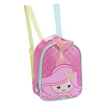 Imagem de Lancheira Térmica Infantil Sereia Meninas Escolar Passeio