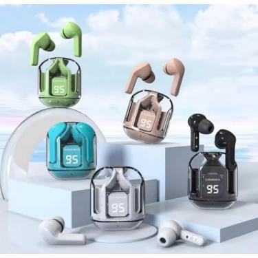 Imagem de Fones de Ouvido Bluetooth TWS Transparente V5, Hi-Fi Estéreo com Design Moderno e Som Imersivo