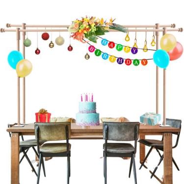 Imagem de Suporte de haste de mesa ajustável de madeira Beyeutao 25-115 cm de al