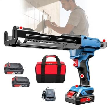 Imagem de Pistola De Calafetagem Para Rejunte De Azulejos,Com 2 Baterias,ForçA MáXima De Impulso De 8000 N, 5 ConfiguraçõEs De Velocidade, Design De Tubo Duplo Para Preenchimento De Frestas