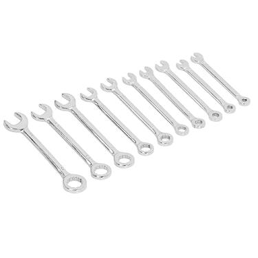 Imagem de Cryfokt Chave de Catraca de 72 Dentes Com Acabamento Brilhante Conjunto de Chave Aberta de Cabeça Dupla 4-11 Mm para Montagem de Móveis 10 Peças de de Cromo Vanádio de Grau Industrial