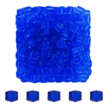 Imagem de Mandala Crafts Contas de cristal de cubo de tanzanita de 6 mm de profundidade – 300 contas de vidro facetadas para fabricação de joias, pulseiras, colares, brincos e contas