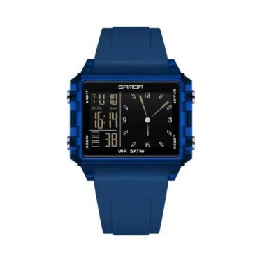 Imagem de Relógio Esportivo Multifuncional À Prova D'Água LED Feminino SADNA 627