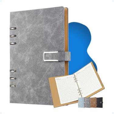 Imagem de Caderno De Anotações Capa Dura Couro Pu A5 Fichário Escolar - Hxt, Cin