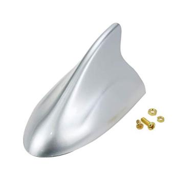 Imagem de Modengzhe Cobertura de antena em forma de barbatana de tubarão para montagem no teto do carro compatível com modelos de carros Hyundai, material ABS prateado, 17,3 x 8,5 cm