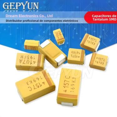 Imagem de Capacitor De Tântalo SMD 10pcs Tipo a B C D 6.3V 10V 16V 25V 35V 0.33-