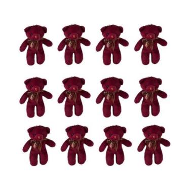 Imagem de Chaveiro De Pelúcia Mini Urso Colorido 6 12pcs Boneco De Pelúcia Pinge