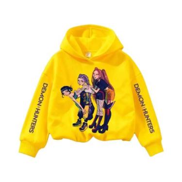 Imagem de Moletom Teenage KPop Demon Hunters Y2K De Manga Comprida, Roupa Casual