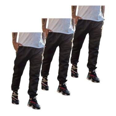 Imagem de Kit 3 Calças Jogger Tactel Estilo Neymar Inverno 2 Bolso 016 - J94 Con