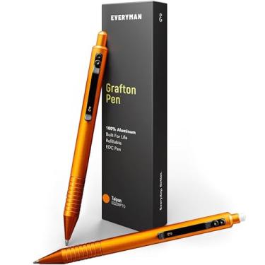 Imagem de Everyman Conjunto de caneta e lápis Grafton, Taipan | Caneta esferográfica de tinta gel de metal EDC premium + lapiseira | Ferramentas de escrita executiva recarregáveis para escritório, negócios