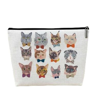 Imagem de Bolsa de maquiagem de animais, bolsa de viagem, bolsa de higiene pessoal, presentes de aniversário de Natal para mulheres irmãs amigas, LCS multicolorido 3237, 9.8 × 7 × 2 inches, Tendência