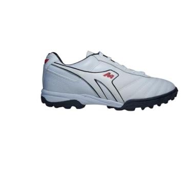 Imagem de Mathaus, Chuteira Society Mathaus Azurra Branca Em Couro Tamanho:40 BR;Cor:Branco;Gênero:Masculino