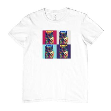Imagem de Camiseta Masculina Shiba Pop Art - Reserva INK, P, Branco